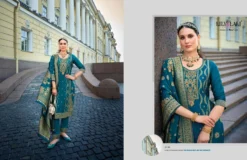 Lily And Lali Silkyness Vol 2 Jacquard Top Bottom With Dupatta