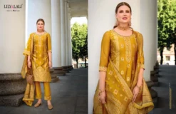 Lily And Lali Silkyness Vol 2 Jacquard Top Bottom With Dupatta