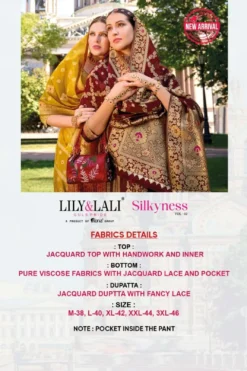 Lily And Lali Silkyness Vol 2 Jacquard Top Bottom With Dupatta