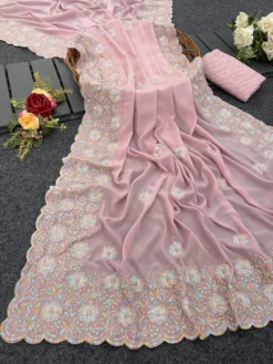 Maa 785 Crape Silk Heavy Work Saree Wholesale