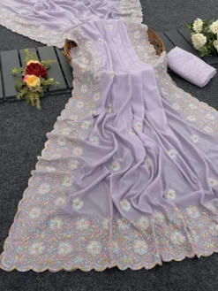 Maa 785 Crape Silk Heavy Work Saree Wholesale