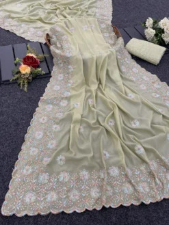 Maa 785 Crape Silk Heavy Work Saree Wholesale