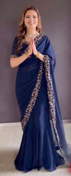 Madhuri 128 Party Wear Gown Saree Latest Collection