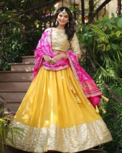 Madhuri 130 Yellow Designer lehenga Choli