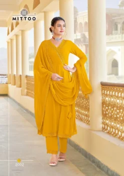 Mittoo Sandalwood Georgette Kurti Bottom With Dupatta Collection