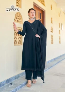 Mittoo Sandalwood Georgette Kurti Bottom With Dupatta Collection