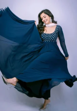 Mohini 9115 Designer Embroidery Gown with Dupatta