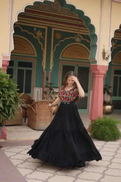 Mohini 9188 Navratri Rayon Black Gown Collection