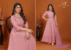 Moksh Mahek Vol 1 Party Wear Gown Dupatta Set Wholesale