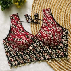 Mrunal Cotton Ajrakh Kodi Print Blouse New Design