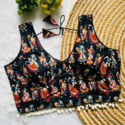 Mrunal Cotton Ajrakh Kodi Print Blouse New Design