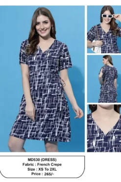 Outfit MD530 Western Designer Blue Kurti Online