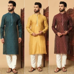 Outluk Vol 131 Jacquard Mens Kurta With Pyjama Collection