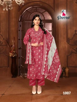 Parra Kriti Chanderi Kurti Bottom With Dupatta Big Size Collection