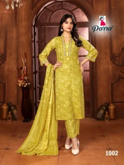 Parra Kriti Chanderi Kurti Bottom With Dupatta Big Size Collection
