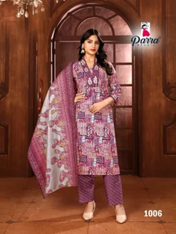 Parra Kriti Chanderi Kurti Bottom With Dupatta Big Size Collection