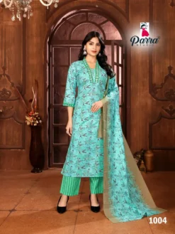 Parra Kriti Chanderi Kurti Bottom With Dupatta Big Size Collection