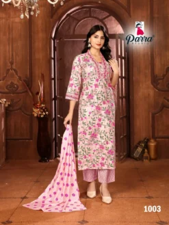 Parra Kriti Chanderi Kurti Bottom With Dupatta Big Size Collection