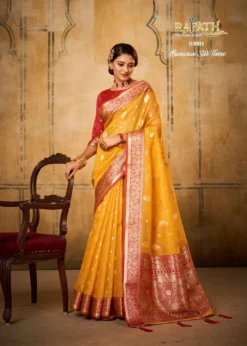 Rajpath Petals Banarasi Silk Saree Wholesale