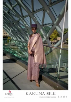 Rajtex Kakuna Silk Katan Silk Handloom Saree Online 2024