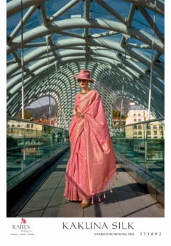 Rajtex Kakuna Silk Katan Silk Handloom Saree Online 2024