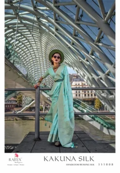 Rajtex Kakuna Silk Katan Silk Handloom Saree Online 2024