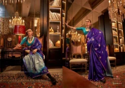 Rajtex Kanthkala Luxe Two Tone Party Saree Collection