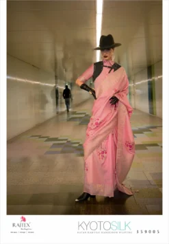 Rajtex Kyoto Silk Katan Silk Handloom Weaving Saree