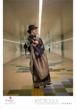 Rajtex Kyoto Silk Katan Silk Handloom Weaving Saree