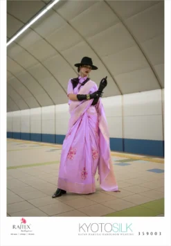 Rajtex Kyoto Silk Katan Silk Handloom Weaving Saree