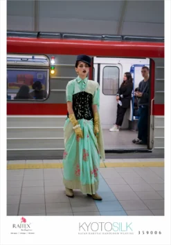 Rajtex Kyoto Silk Katan Silk Handloom Weaving Saree