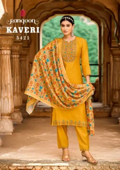 Rangoon Kaveri Viscose Kurti Bottom With Dupatta Collection