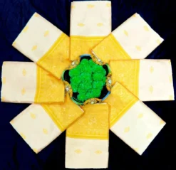 Rani Vol 17 Designer Onam Festival White With Gold Jari Border