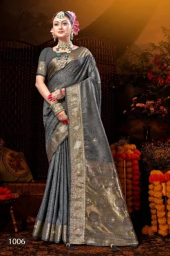 Saroj Prisha Satin Swaroski Vol 1 Silk Saree Collection