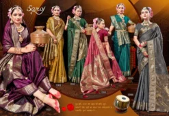 Saroj Prisha Satin Swaroski Vol 1 Silk Saree Collection