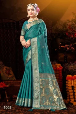 Saroj Prisha Satin Swaroski Vol 1 Silk Saree Collection