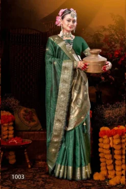 Saroj Prisha Satin Swaroski Vol 1 Silk Saree Collection