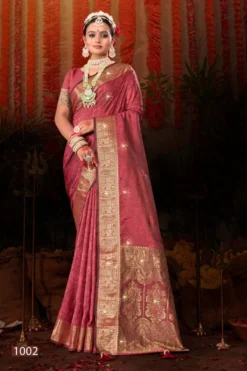 Saroj Prisha Satin Swaroski Vol 2 Silk Saree Collection