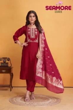 Seamore Dulhan Kurti Bottom With Dupatta Collection