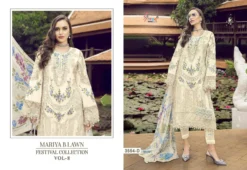 Shree Mariya B Lawn Festival Collection Vol 8 Chiffon Dupatta Suit