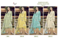 Shree Mariya B Lawn Festival Collection Vol 8 Chiffon Dupatta Suit