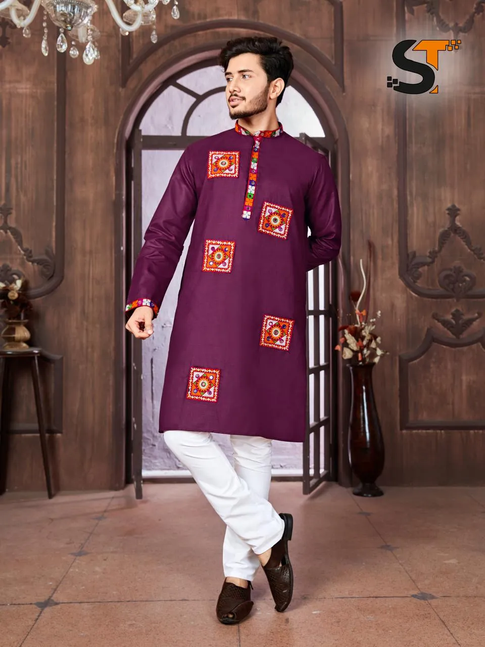 SS2037 Festival Navratri Kurta Pajama Men Wear Collection Sumshy