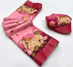 SS608Madhubala 03 Designer Tusser Silk With Fancy Blouse