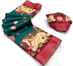 SS608Madhubala 03 Designer Tusser Silk With Fancy Blouse