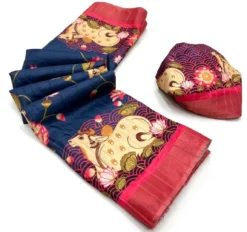 SS608Madhubala 03 Designer Tusser Silk With Fancy Blouse