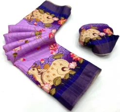 SS608Madhubala 03 Designer Tusser Silk With Fancy Blouse