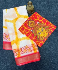 Subh 468 Durga Saree Digital Print Navratri Special Collection