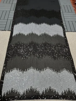 Tamanna 3422-23-24 Black Grey Bollywood Design Sequins Saree