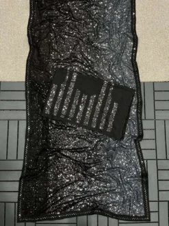 Tamanna 3422-23-24 Black Grey Bollywood Design Sequins Saree