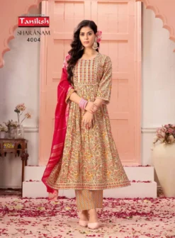 Taniksh Sharanam Vol 04 Kurti Bottom With Dupatta Collection
